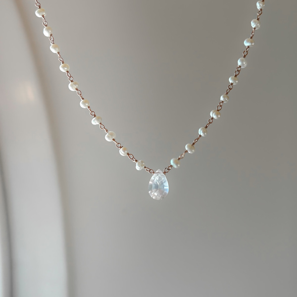 collana Luce - quarzo rosa